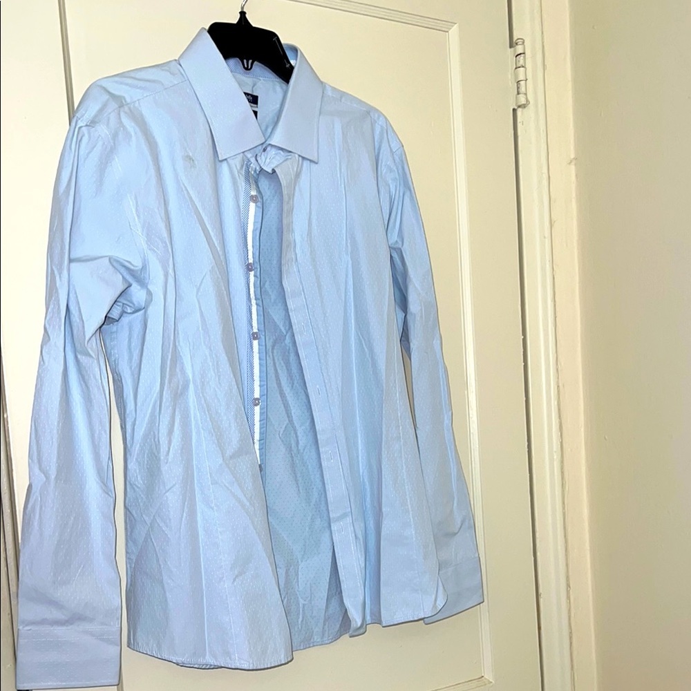 portabella Light Blue Men's Shirt size: XXL